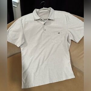 MENS VUORI ACE POLO SIZE M OYSTER COLOR